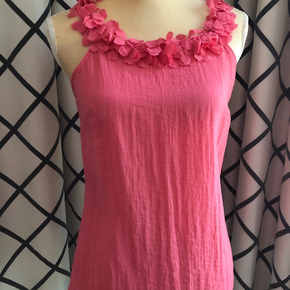 Willi Smith Coral Tank Top size S.